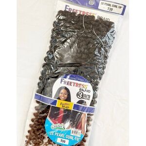 NEW Freetress Braid 3X Pearl Curl 18" T30 Synthetic Braiding Hair Extensions